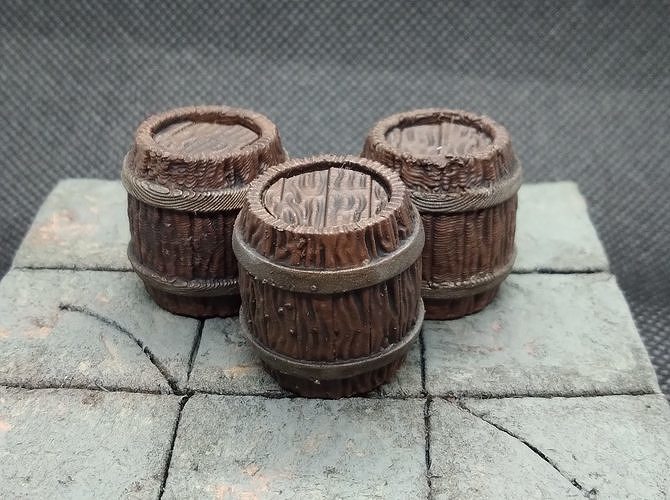 Barrel Scatter Terrain Free 3D print model