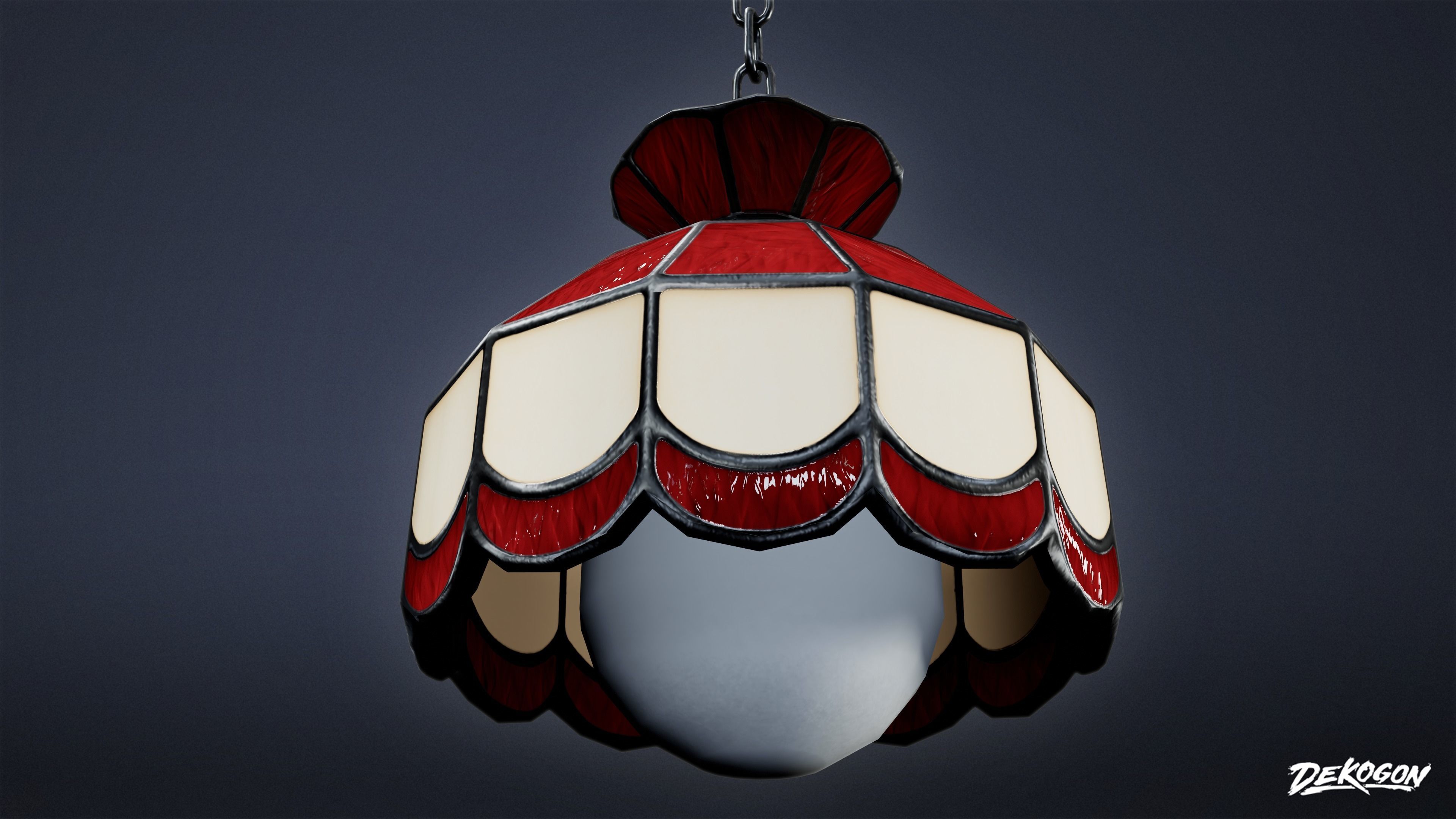 TRIANGLE DINER - Hanging Light 01 - LOW POLY Low-poly 3D model_5