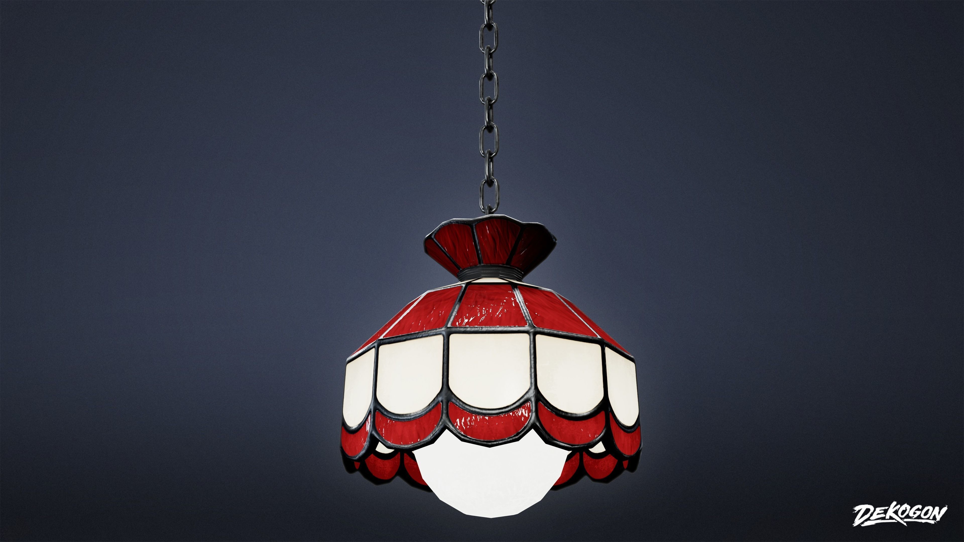 TRIANGLE DINER - Hanging Light 01 - LOW POLY Low-poly 3D model_3