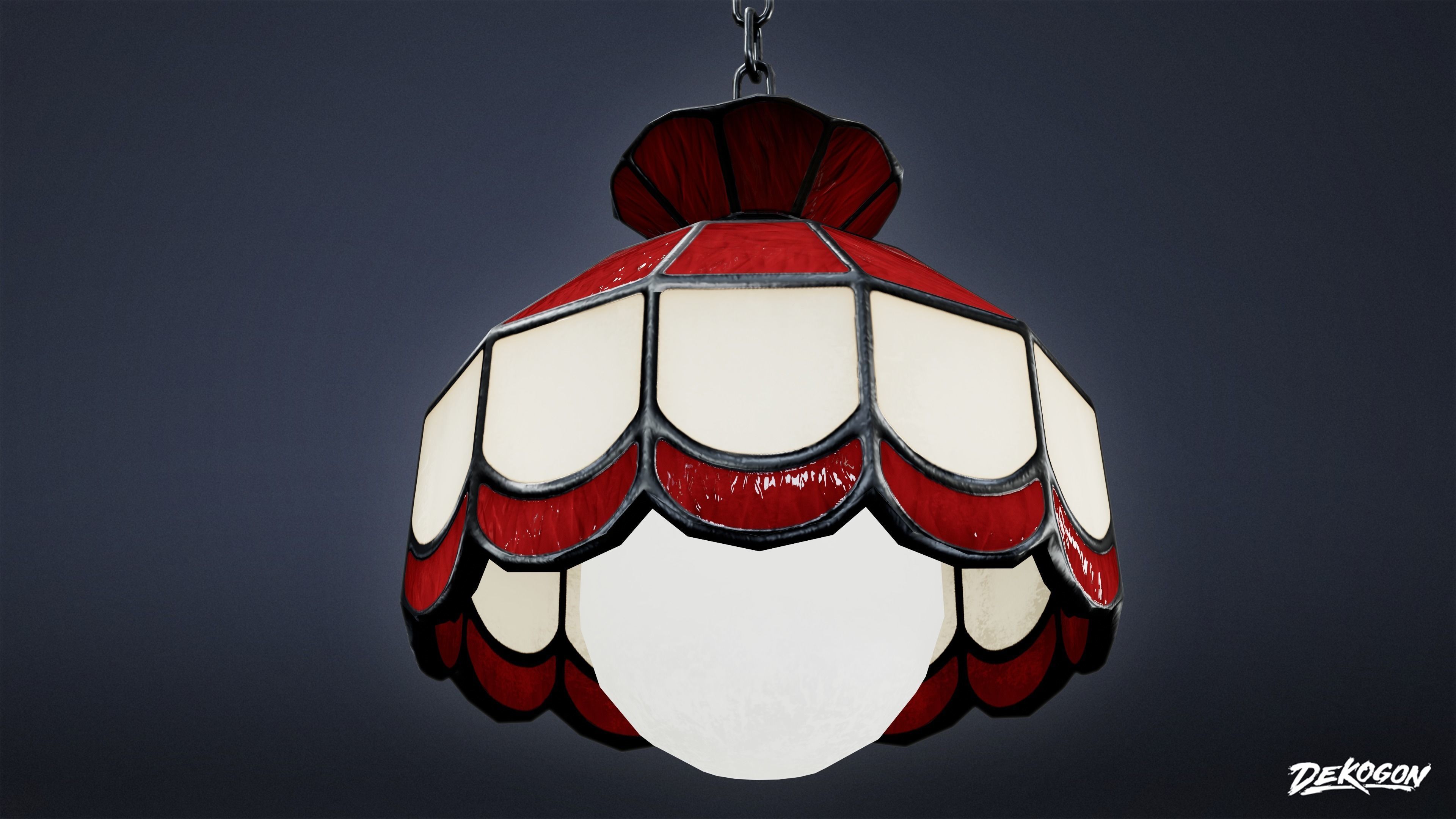 TRIANGLE DINER - Hanging Light 01 - LOW POLY Low-poly 3D model_6