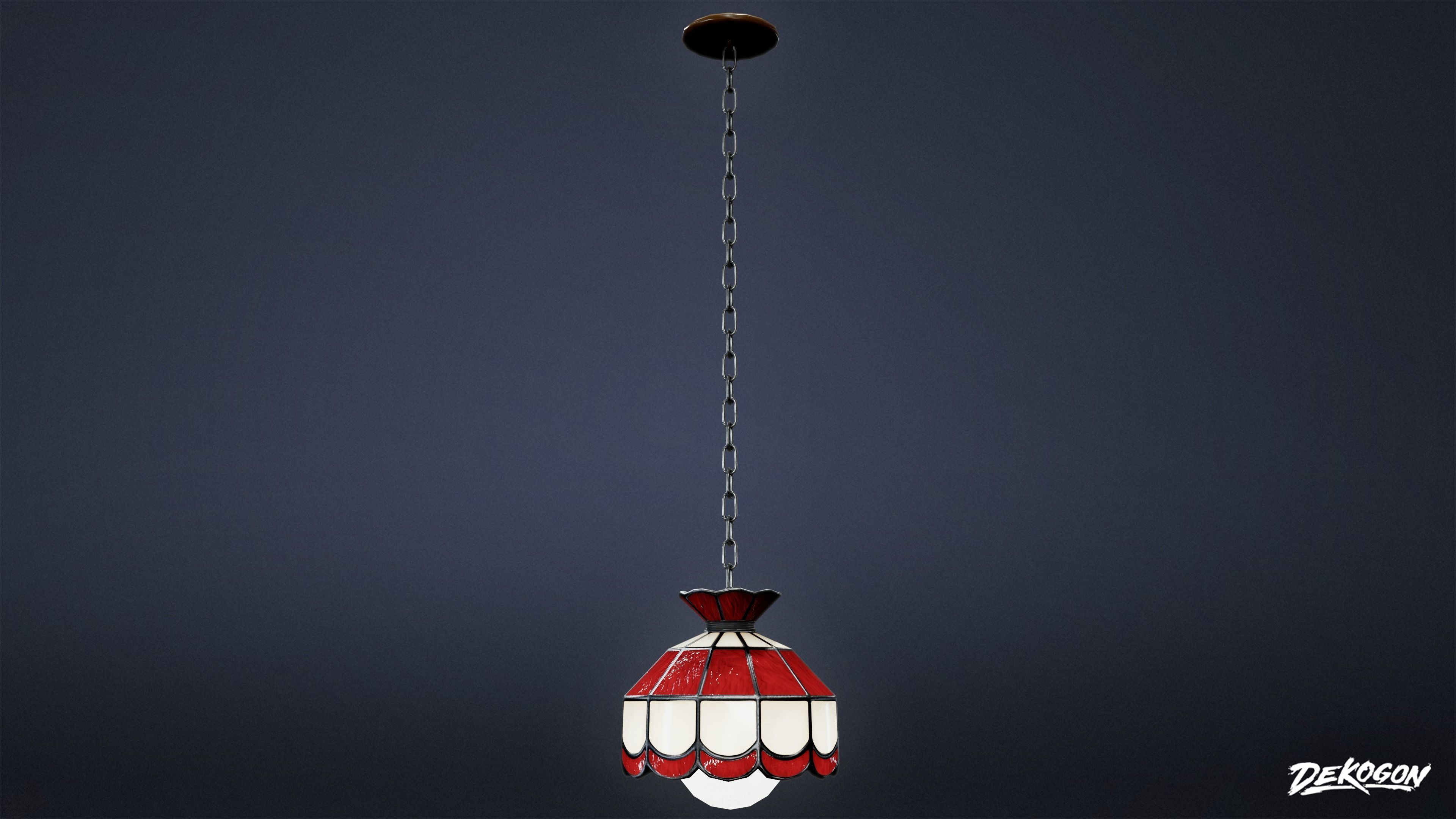 TRIANGLE DINER - Hanging Light 01 - LOW POLY Low-poly 3D model_2
