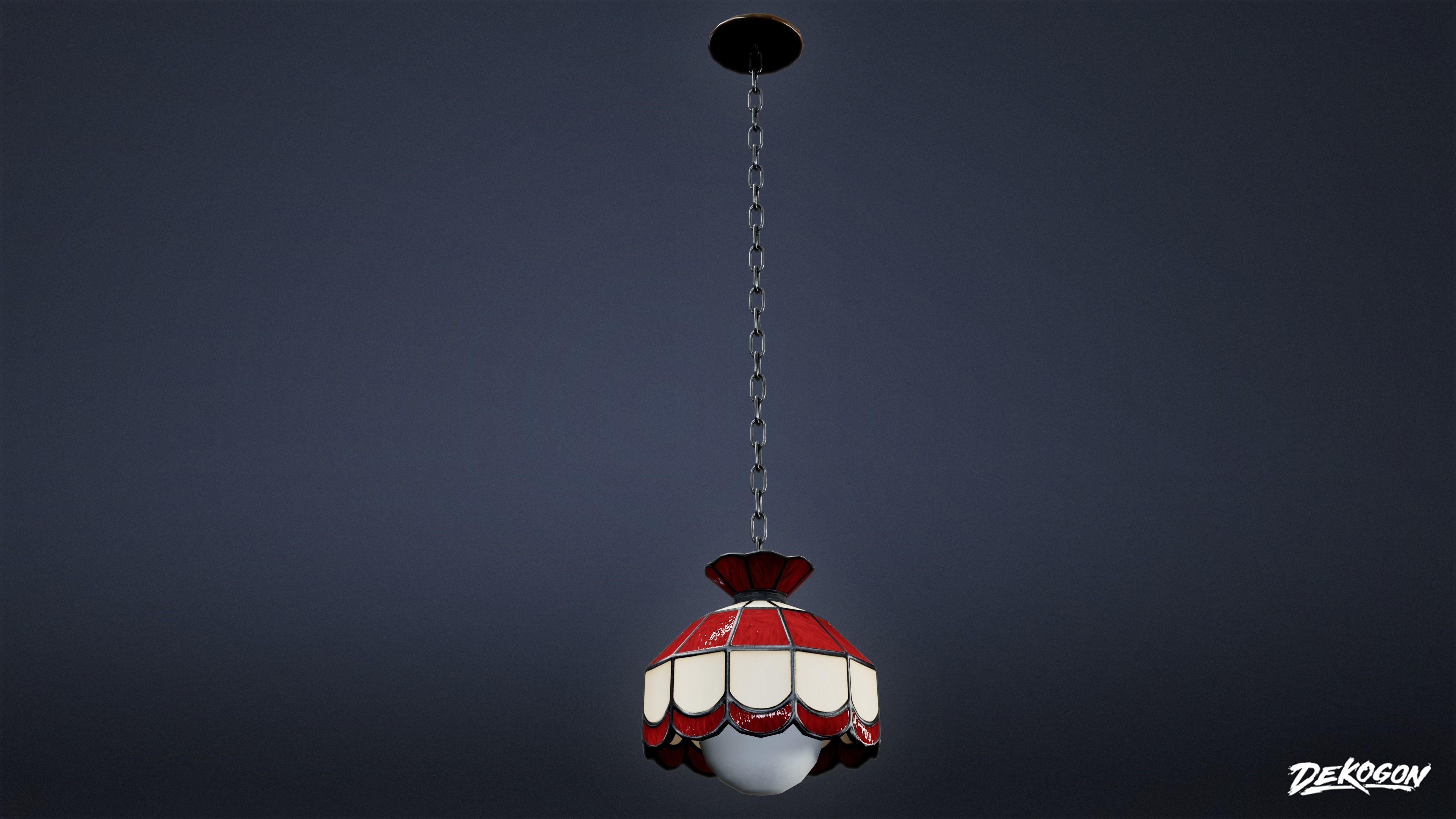 TRIANGLE DINER - Hanging Light 01 - LOW POLY Low-poly 3D model_7