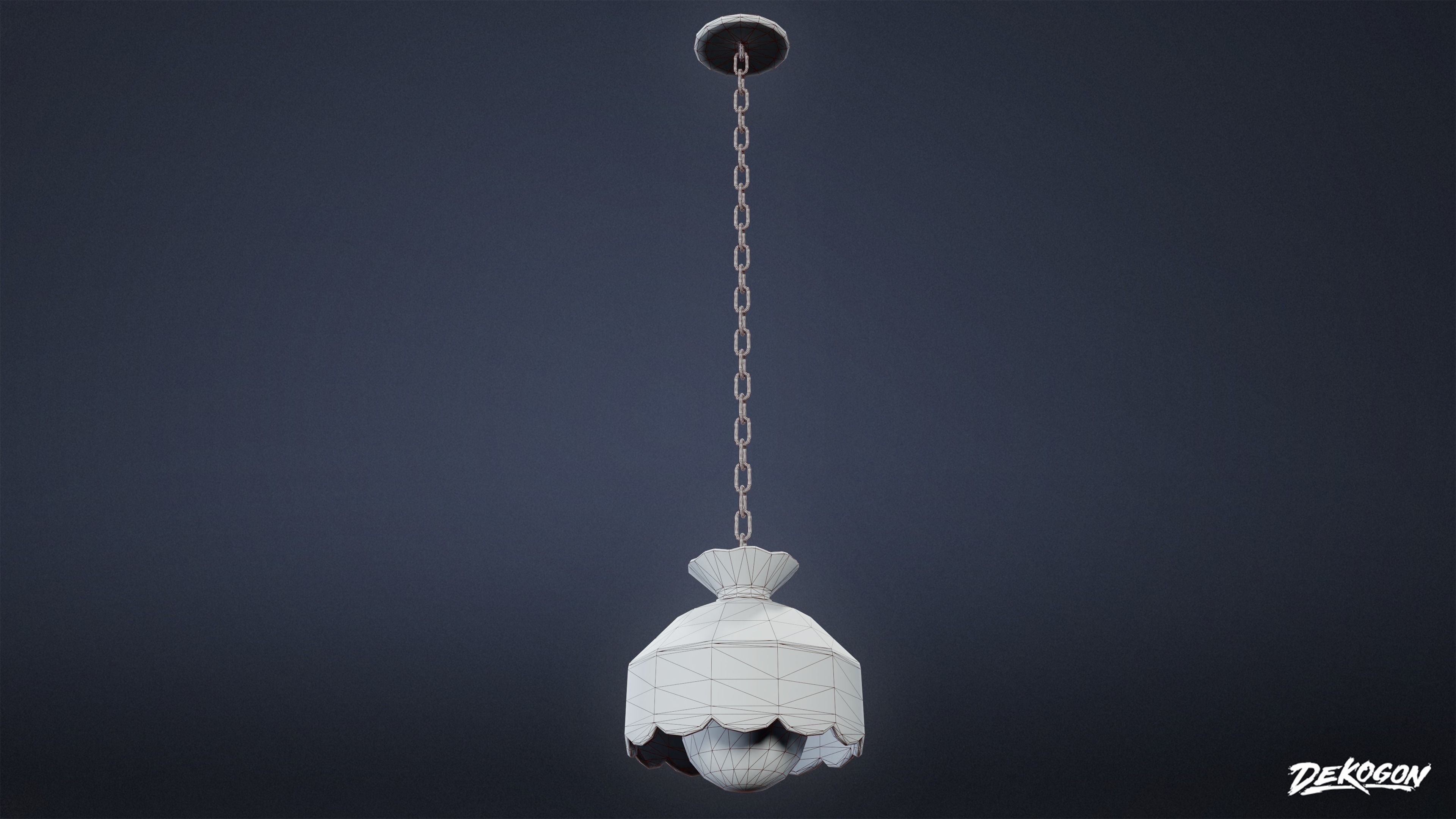 TRIANGLE DINER - Hanging Light 01 - LOW POLY Low-poly 3D model_1