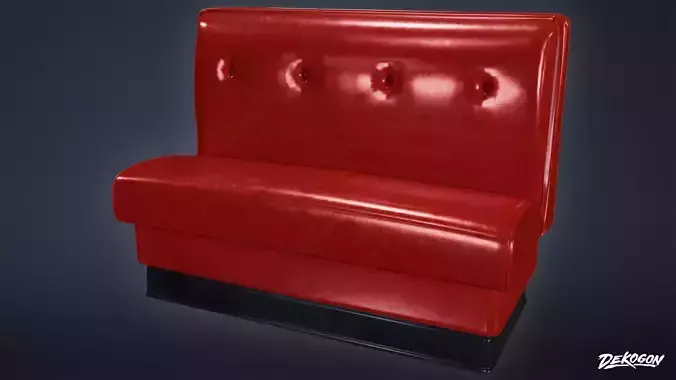 TRIANGLE DINER - Single Booth 01 - LOW POLY