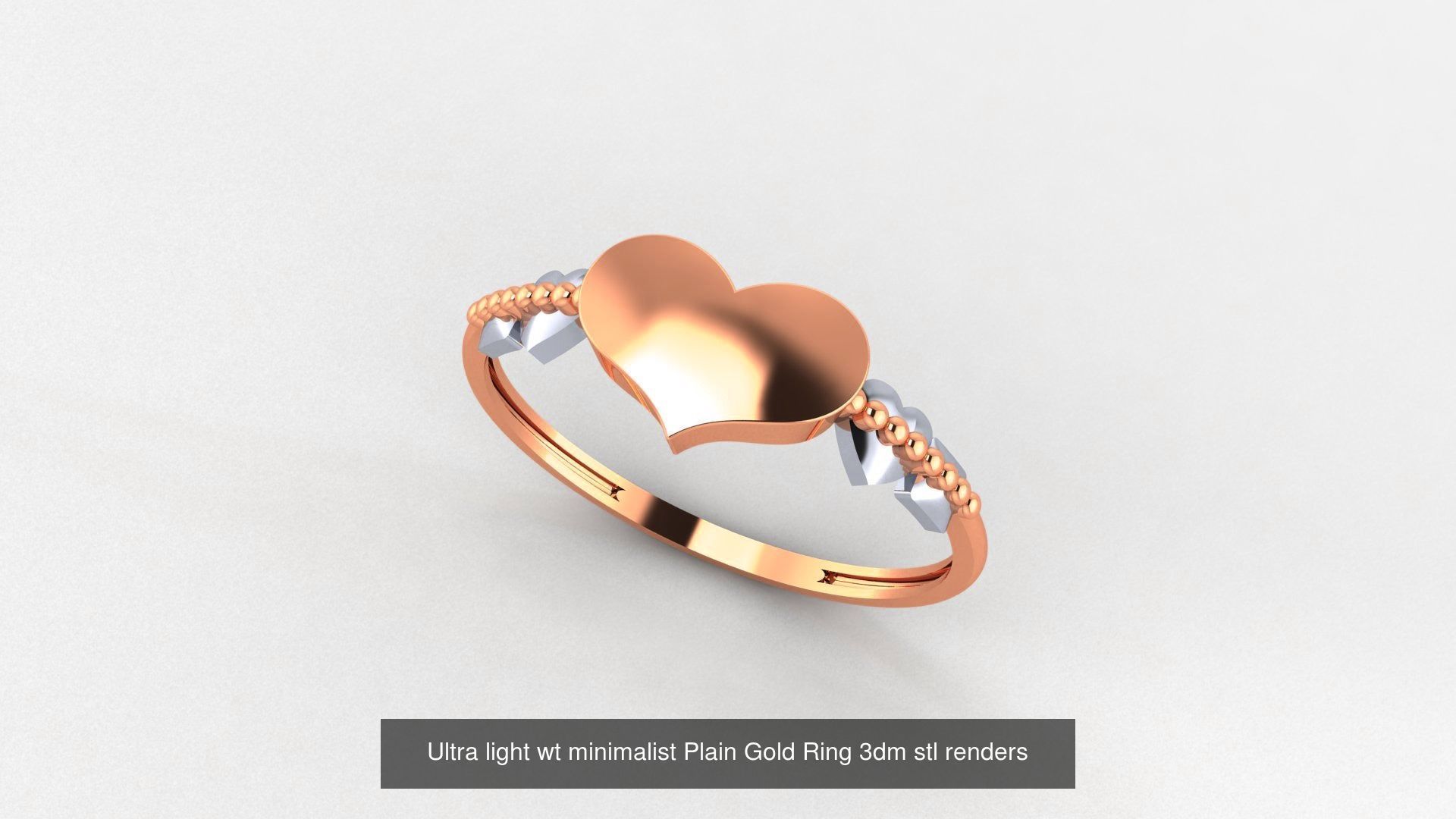70 Ultra light wt minimalist Plain Gold Ring 3dm stl renders 3D Model Collection_40