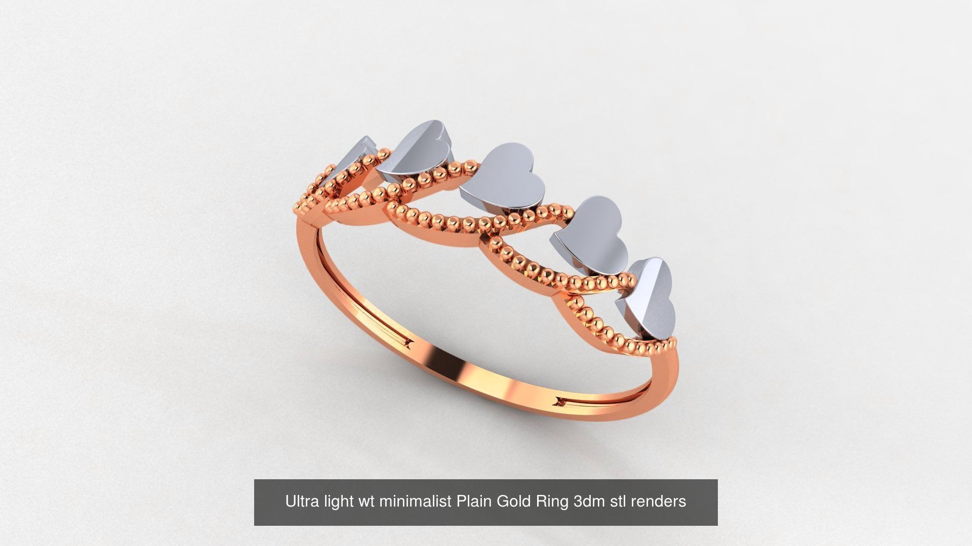 70 Ultra light wt minimalist Plain Gold Ring 3dm stl renders 3D Model Collection_46