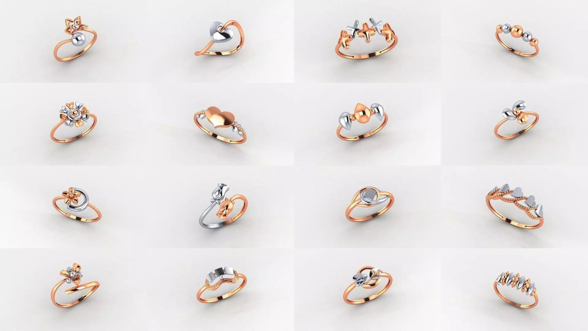 70 Ultra light wt minimalist Plain Gold Ring 3dm stl renders 3D Model Collection_0