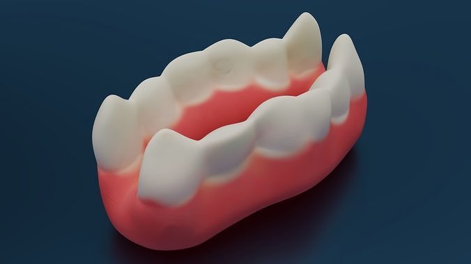 Chewing Gummy Double Teeth Candy 3D model 3