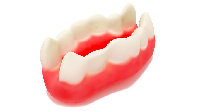 Chewing Gummy Double Teeth Candy 3D model 5