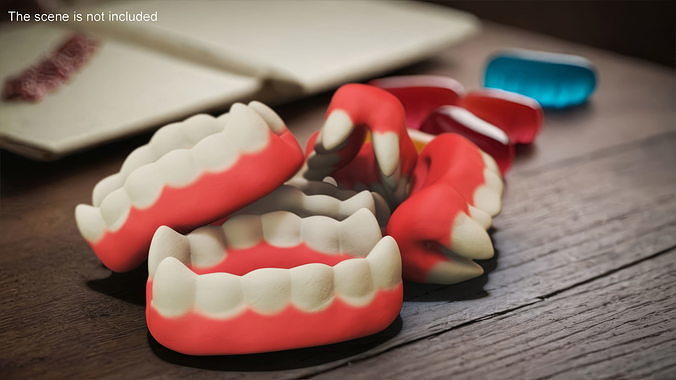 Chewing Gummy Double Teeth Candy 3D model