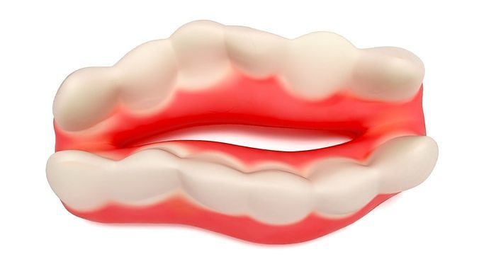 Chewing Gummy Double Teeth Candy 3D model 4