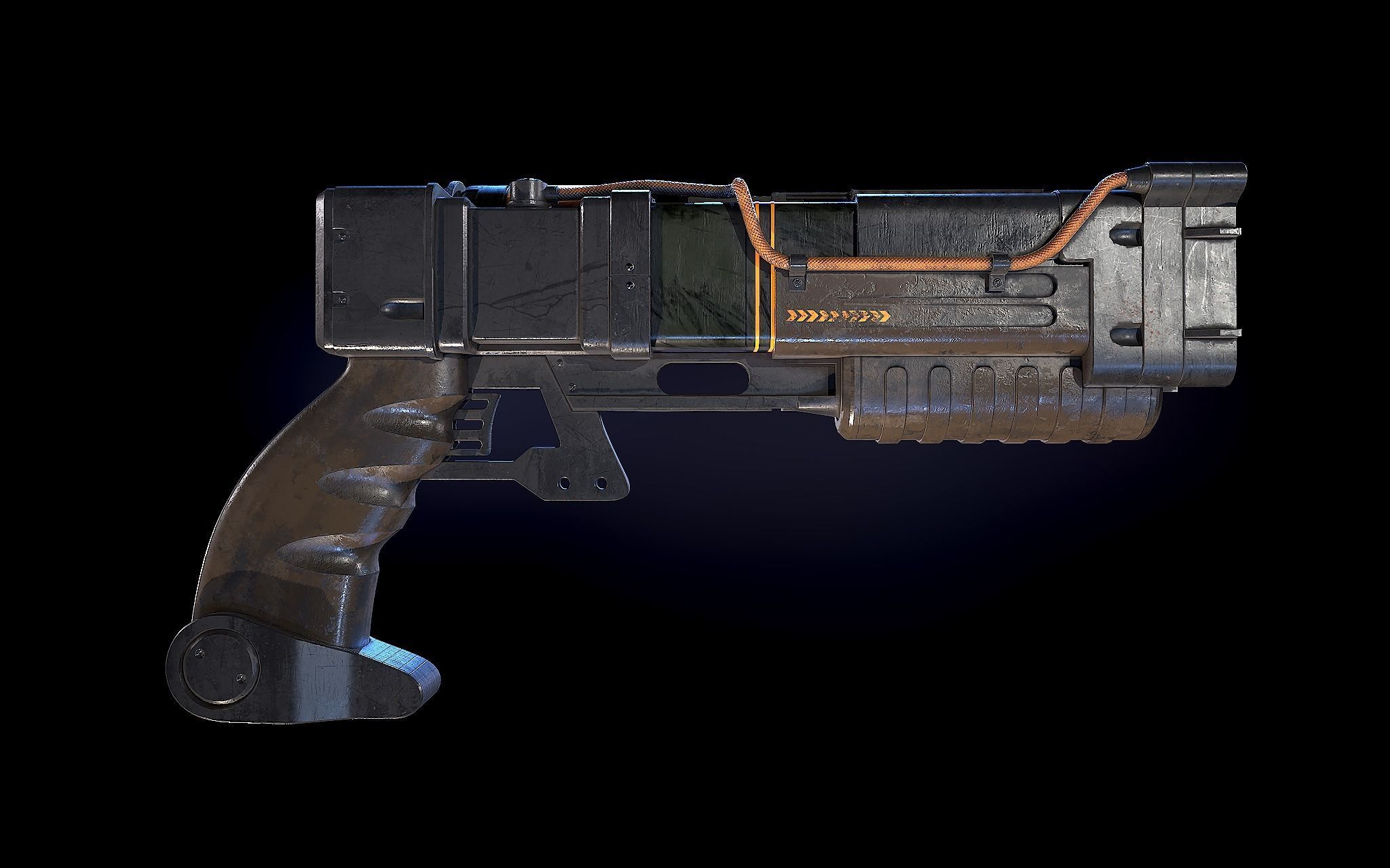 Laser pistols Fallout 3D model_2