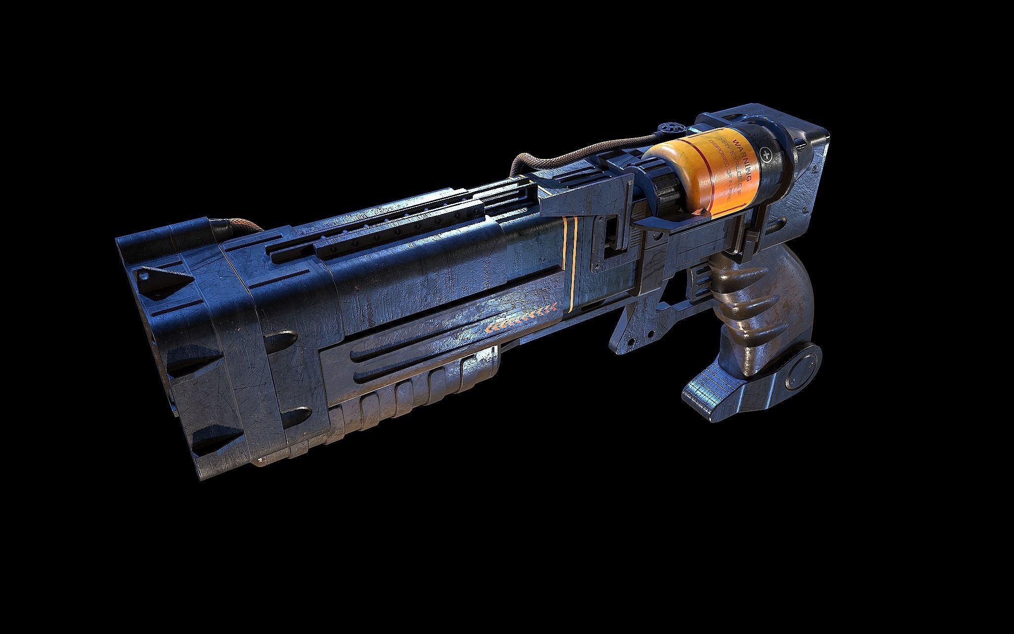 Laser pistols Fallout 3D model_1