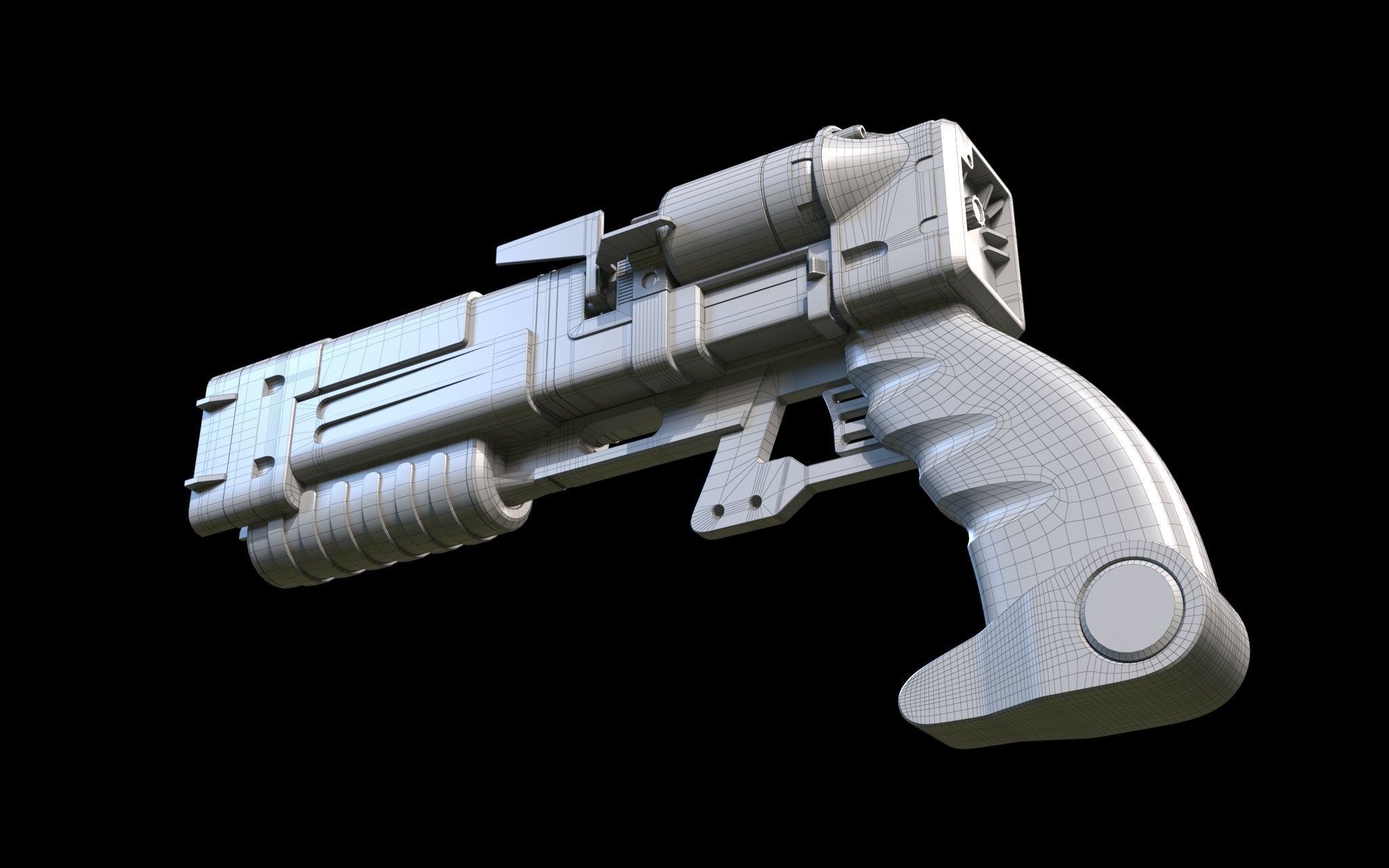 Laser pistols Fallout 3D model_8