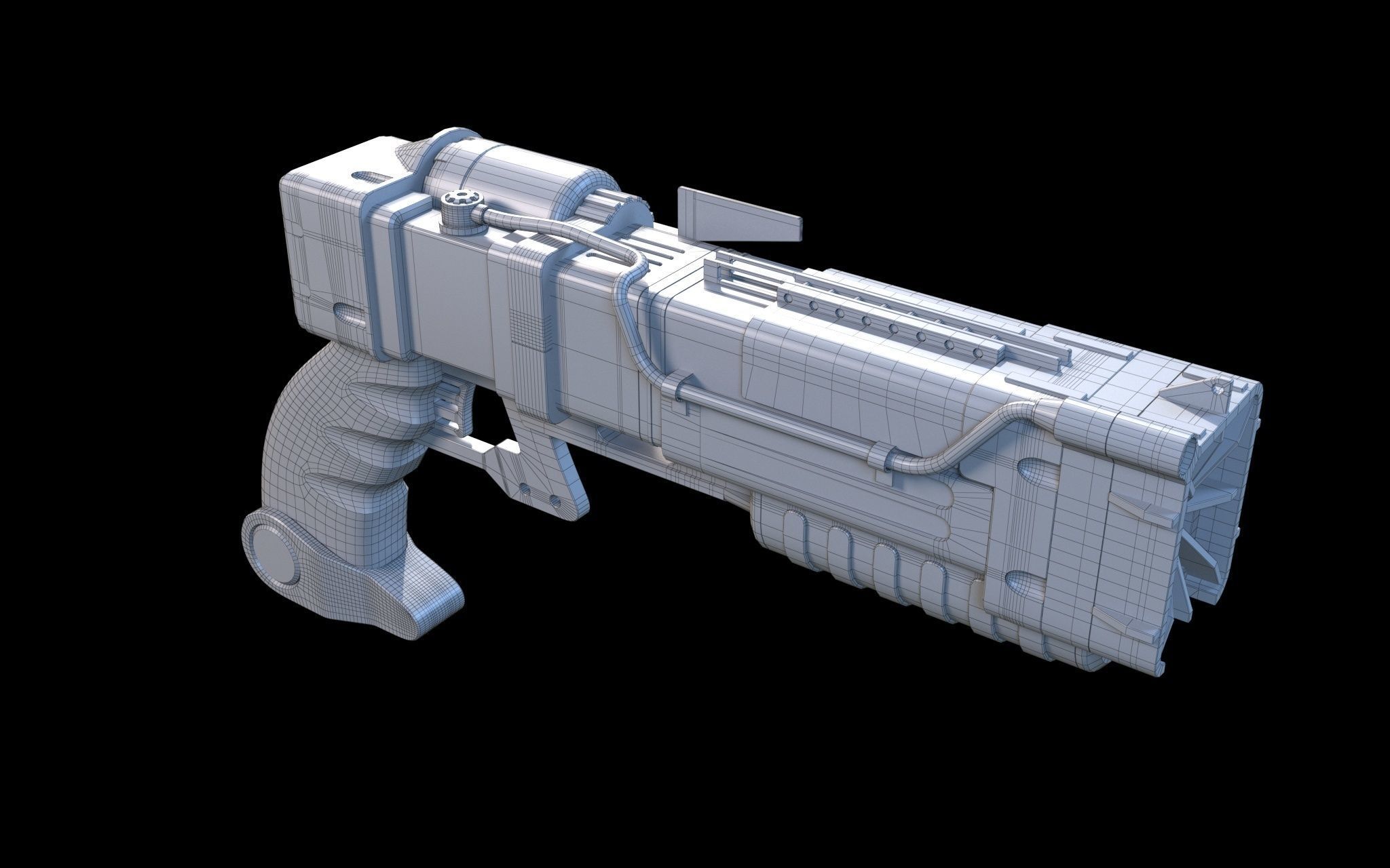 Laser pistols Fallout 3D model_7