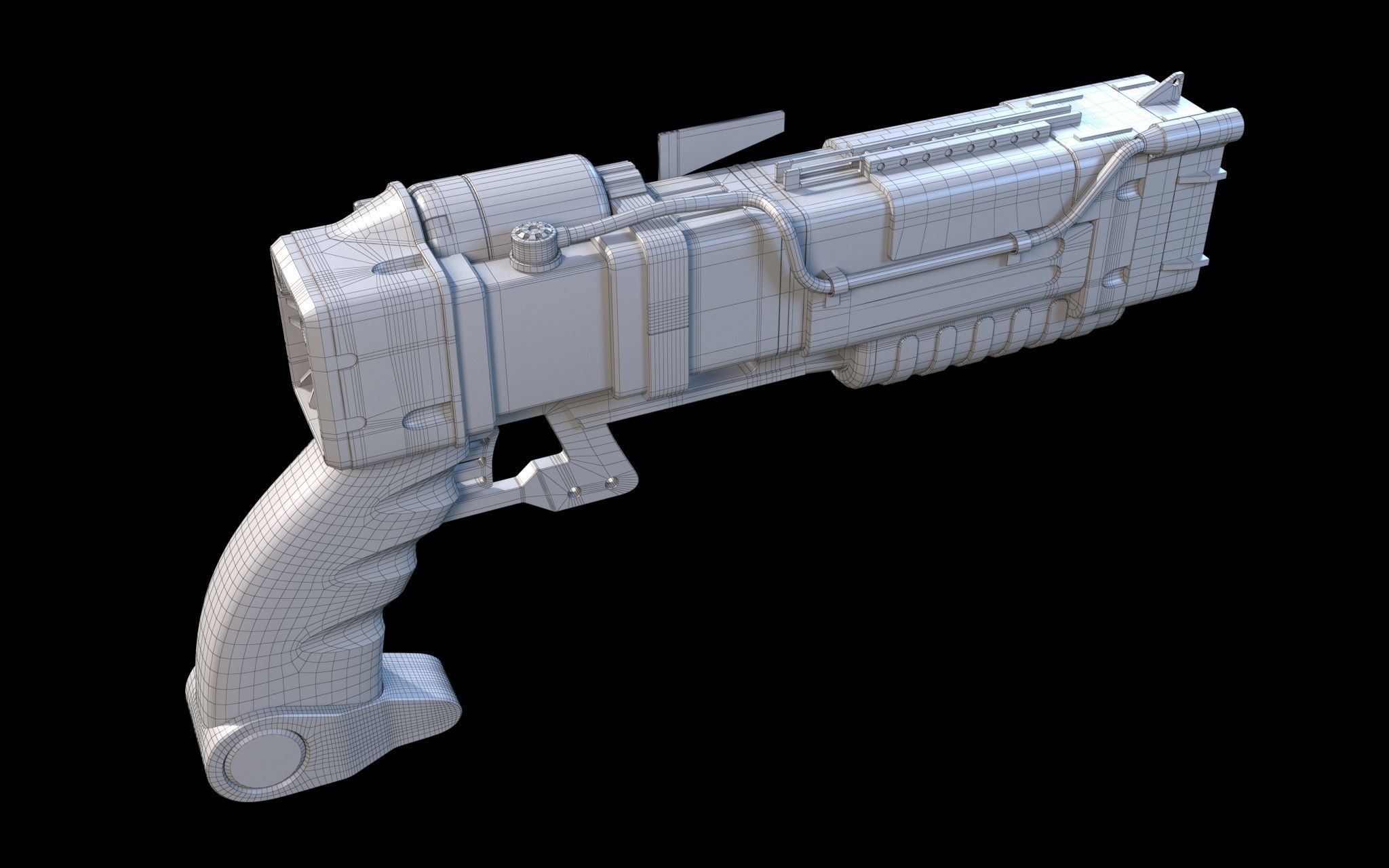 Laser pistols Fallout 3D model_9