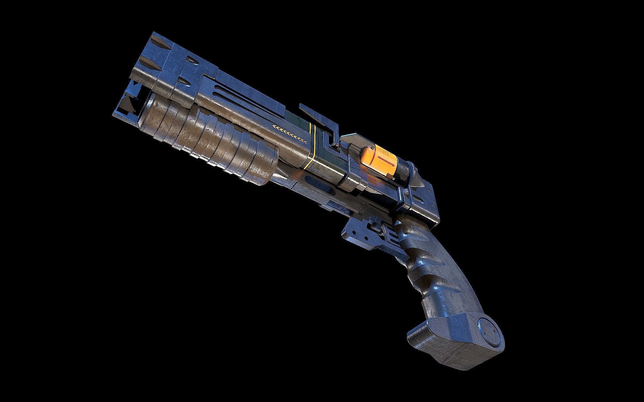 Laser pistols Fallout 3D model_5
