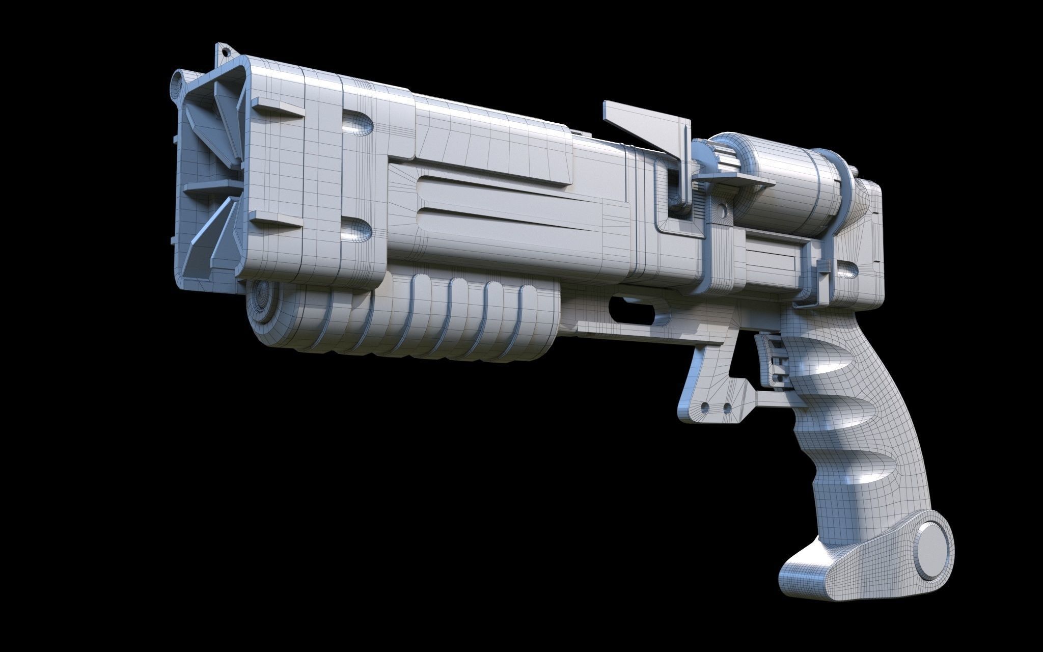 Laser pistols Fallout 3D model_6