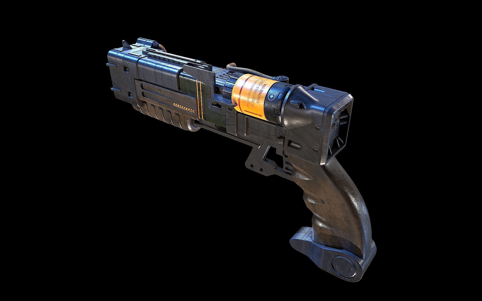 Laser pistols Fallout 3D model_4