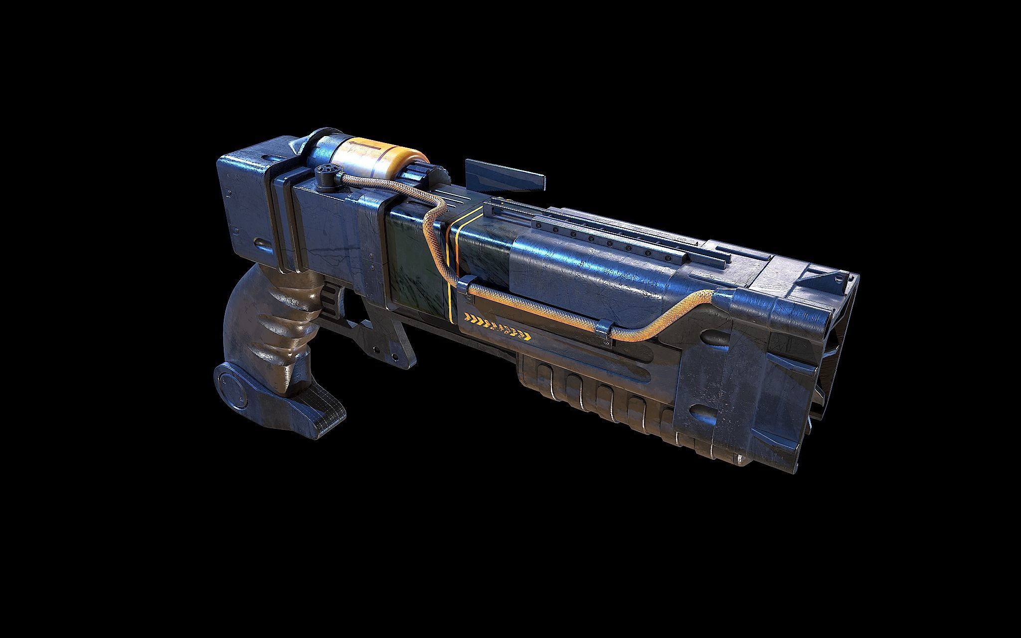 Laser pistols Fallout 3D model_3