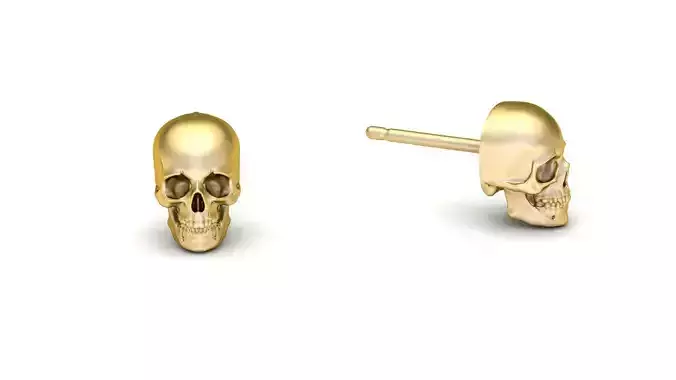 Skull 8 mm Stud Earring