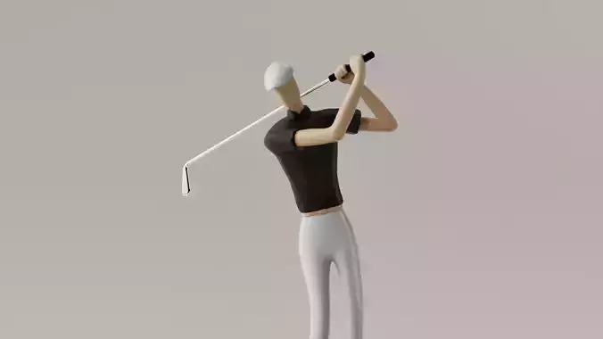 ESCULTURA - ARTE CONTEMPORANEO - JUGADOR DE GOLF 3D print model