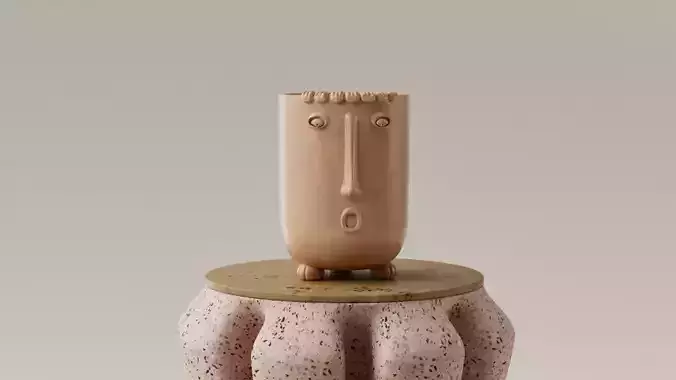 FLORERO - JARRON DECORATIVO ABSTRACTO - CARA