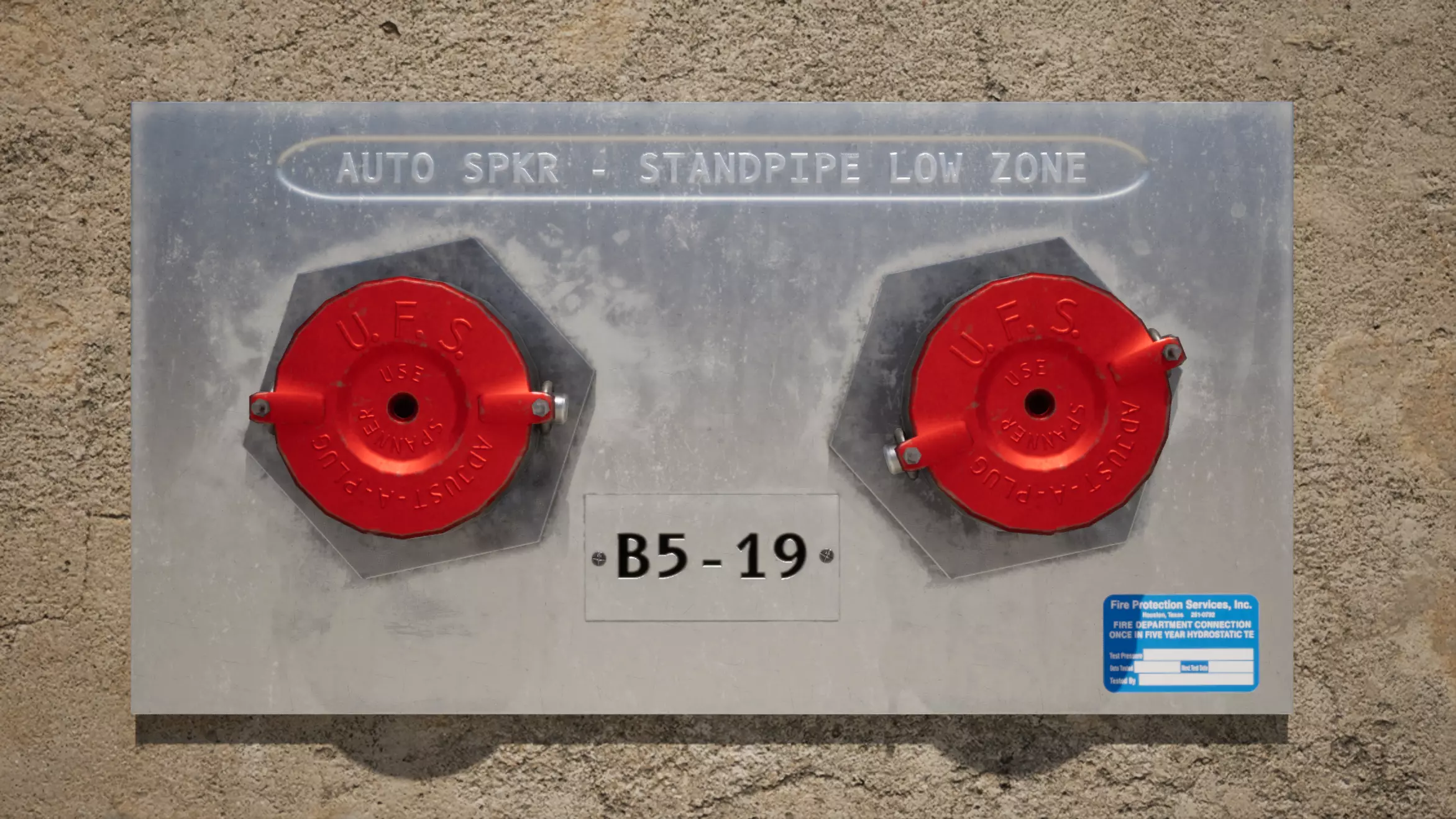 Fire Department Connection Low-poly 3D model_2