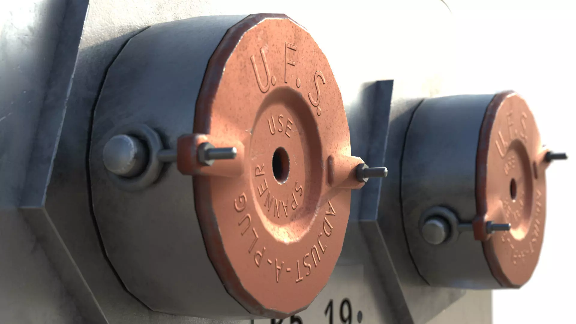 Fire Department Connection Low-poly 3D model_6