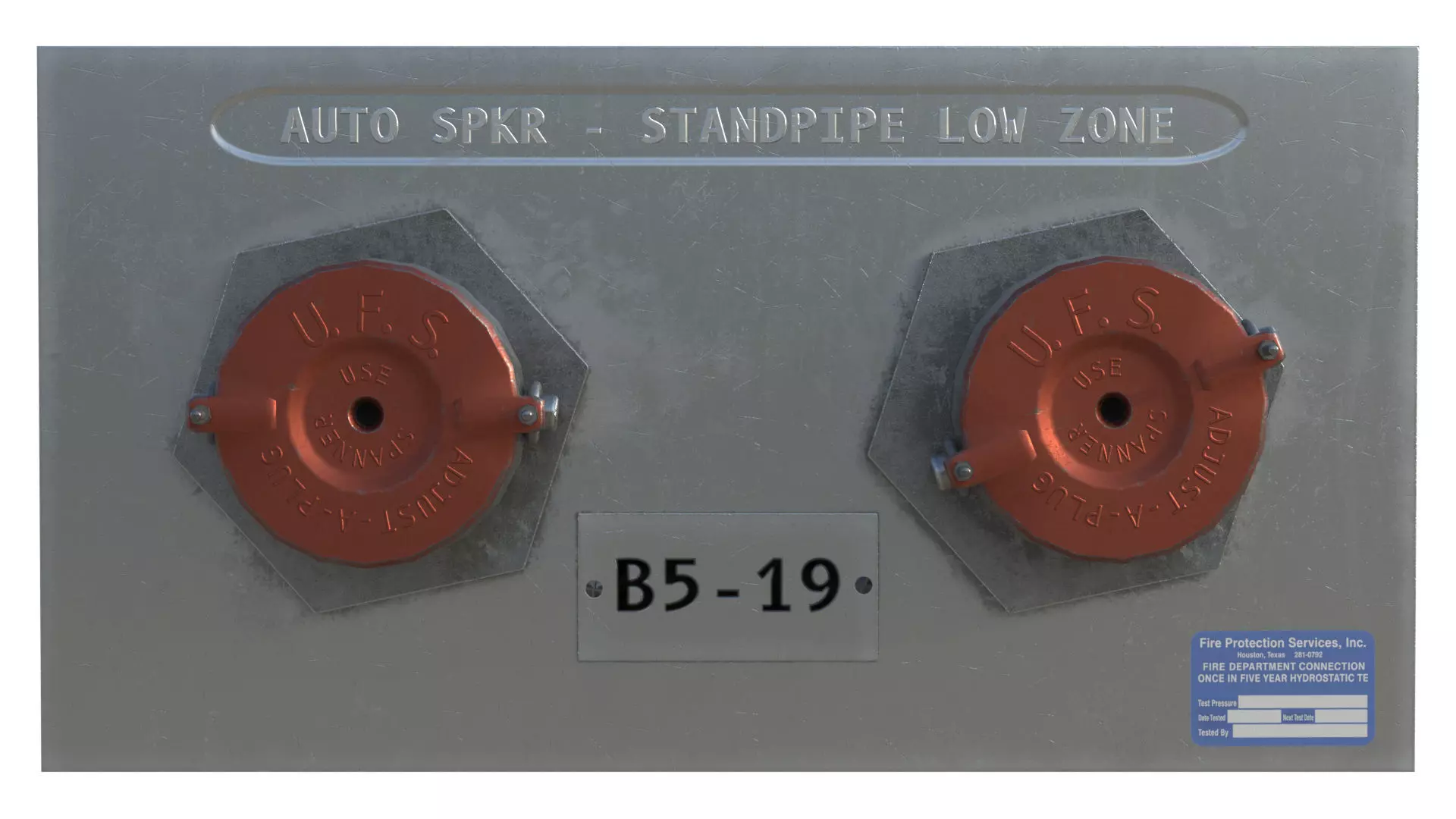 Fire Department Connection Low-poly 3D model_7