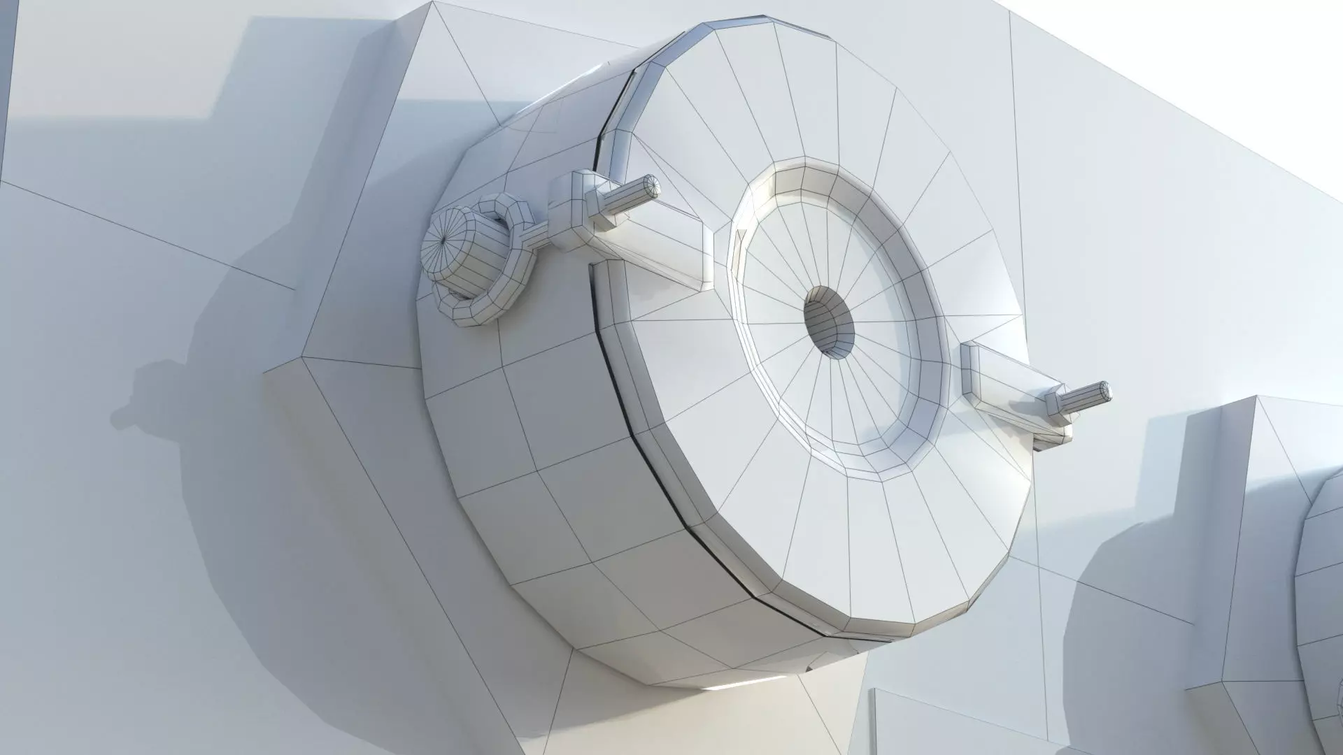 Fire Department Connection Low-poly 3D model_9