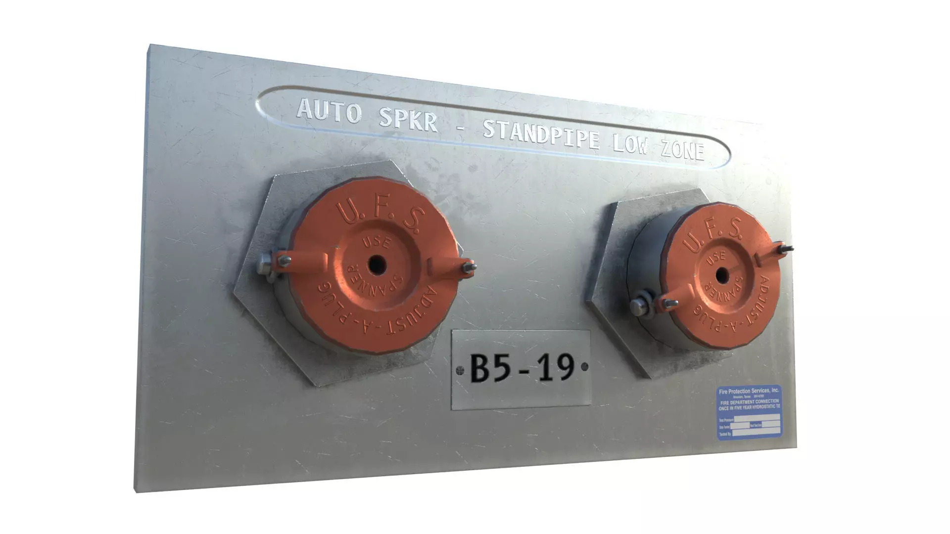 Fire Department Connection Low-poly 3D model_5