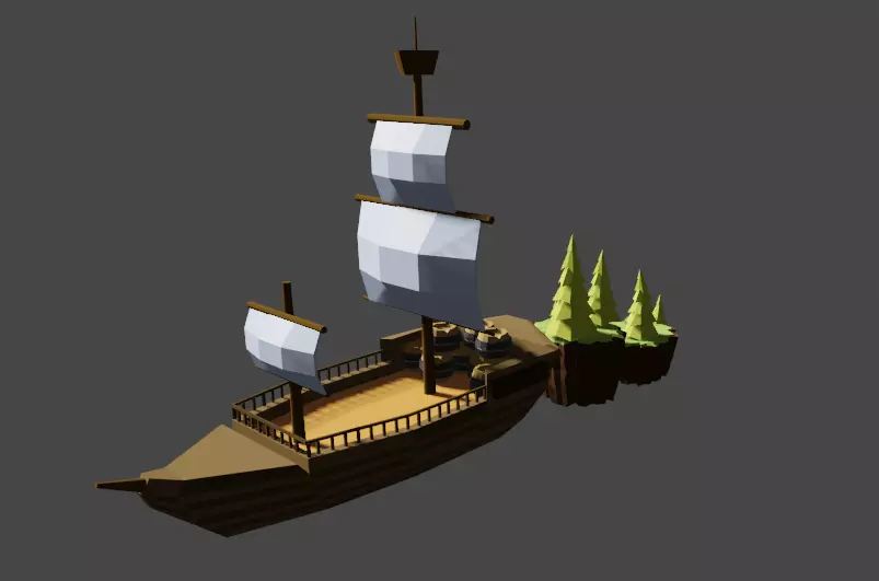 Boat and Nature Pack and varius barrius 3D model_0
