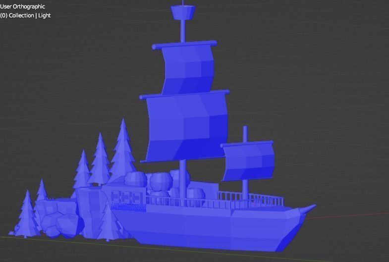 Boat and Nature Pack and varius barrius 3D model_3