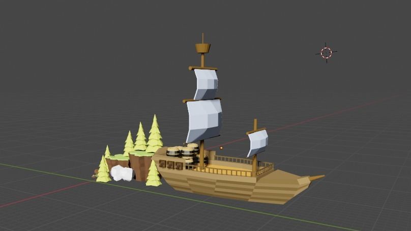 Boat and Nature Pack and varius barrius 3D model_16