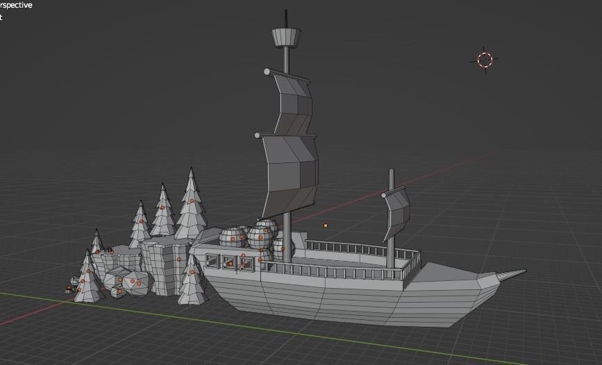 Boat and Nature Pack and varius barrius 3D model_9