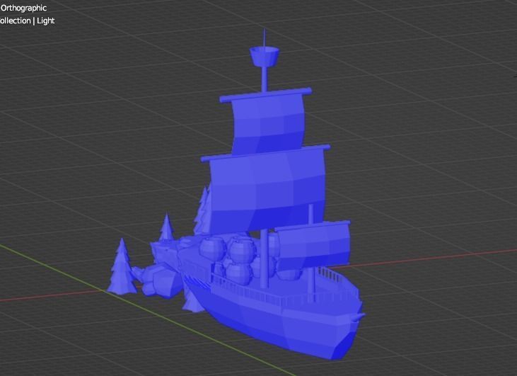 Boat and Nature Pack and varius barrius 3D model_5