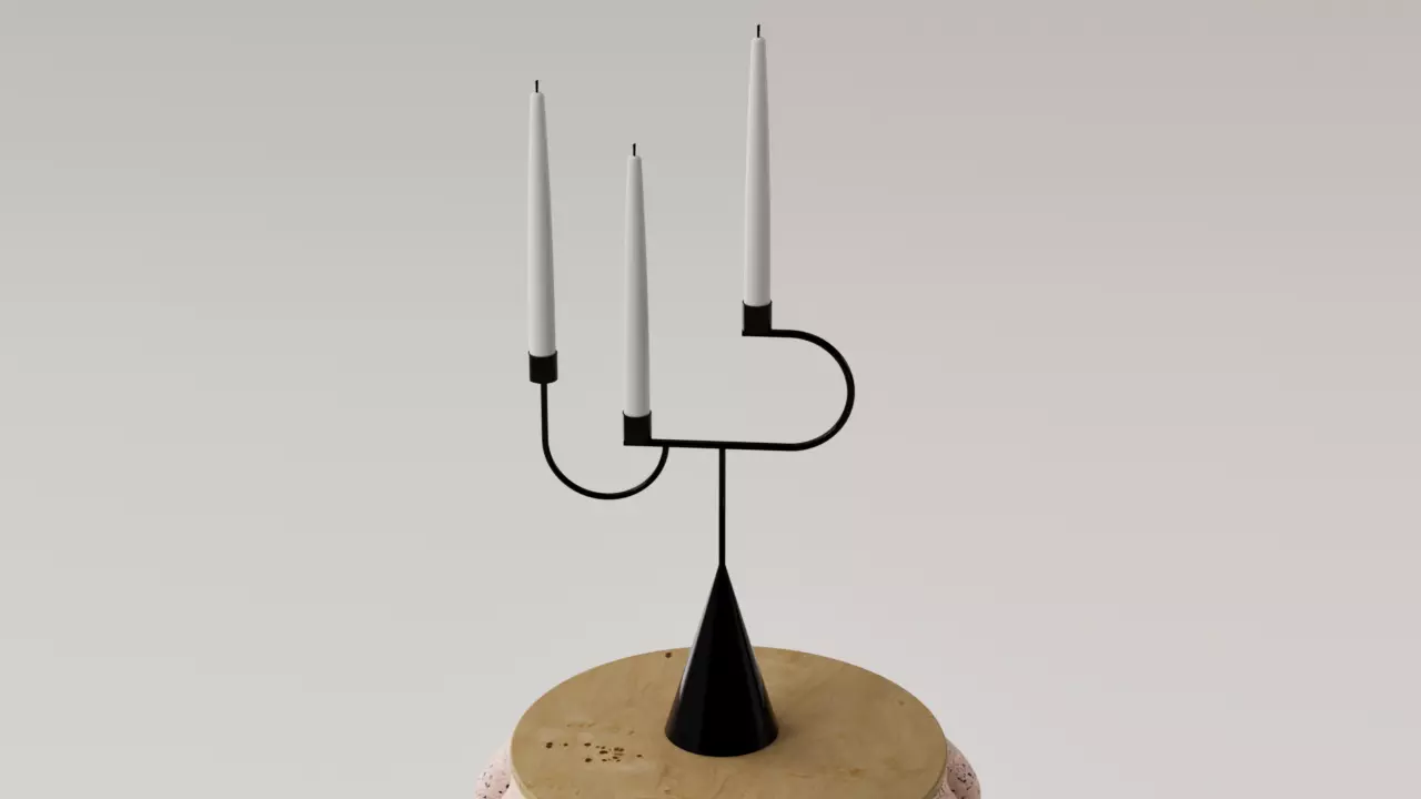 CANDELABRO - PORTA VELAS CONTEMPORANEO 3D print model_0