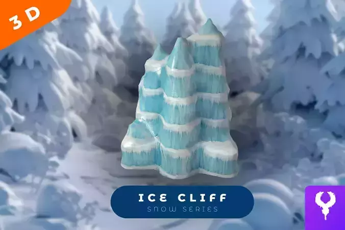 Cartoon Ice Cliff