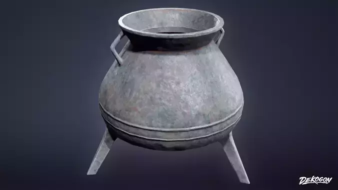 ALCHEMIST WORKSHOP - Cauldron 01 - LOW POLY