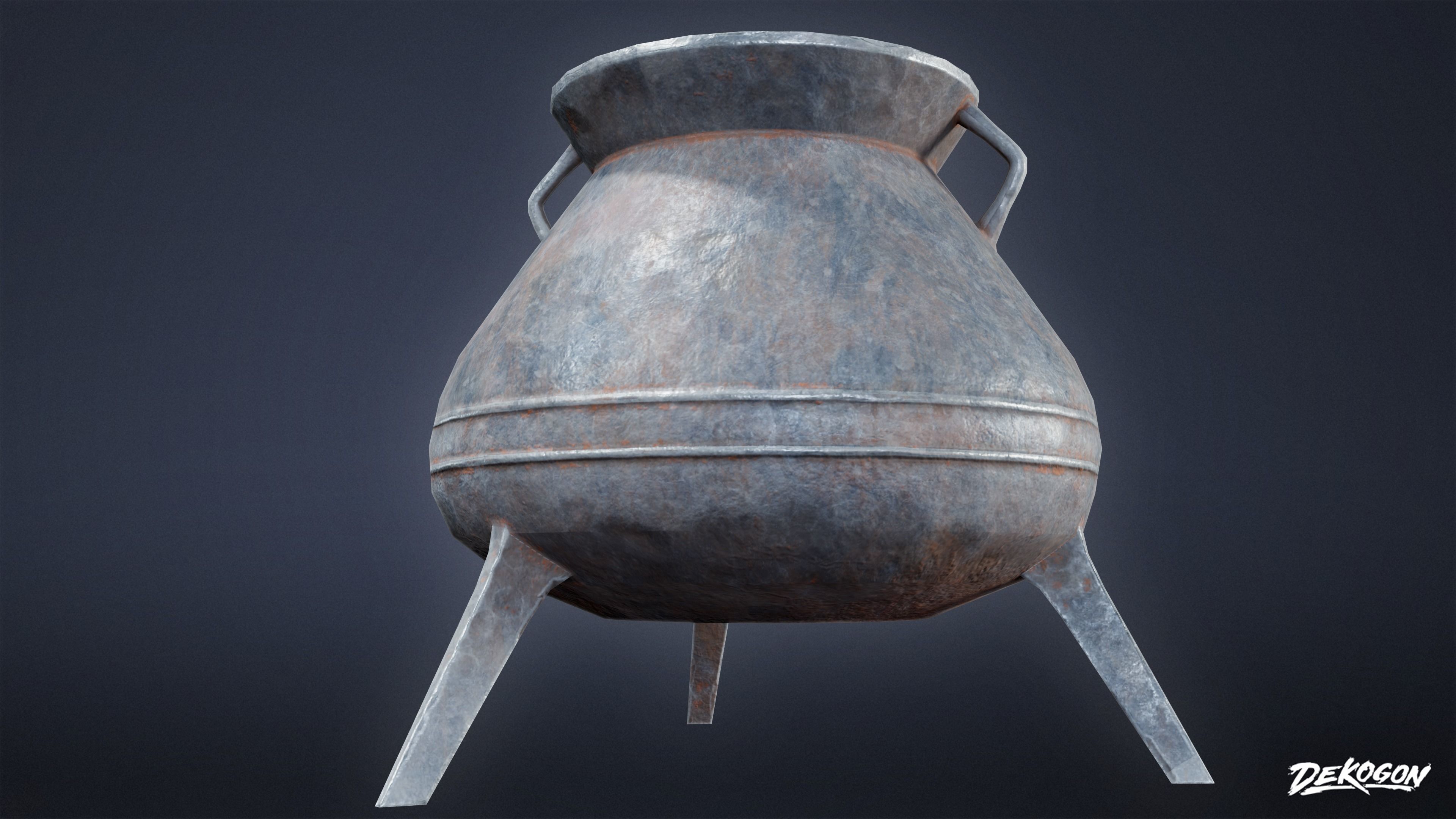 ALCHEMIST WORKSHOP - Cauldron 01 - LOW POLY Low-poly 3D model_4