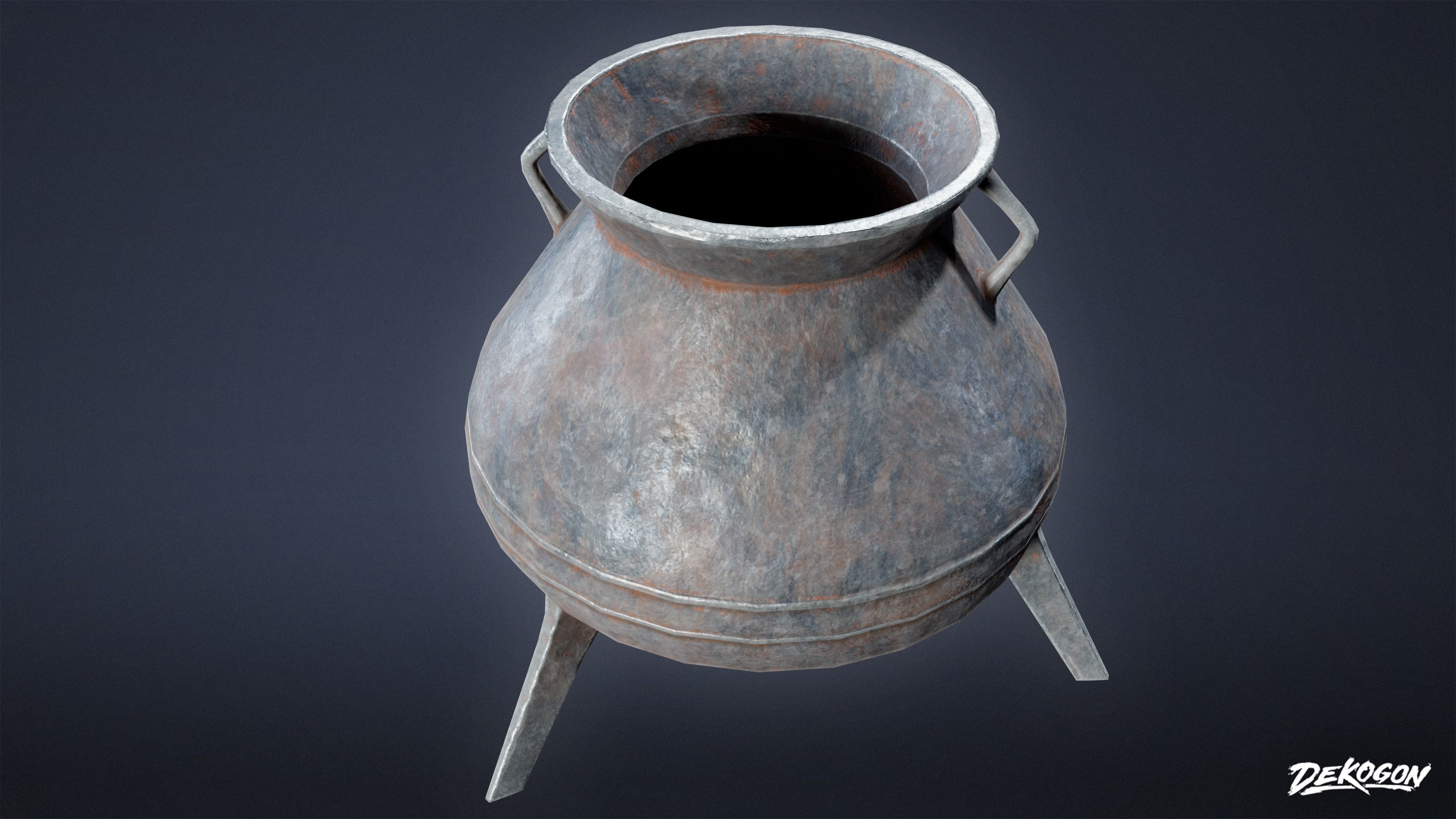 ALCHEMIST WORKSHOP - Cauldron 01 - LOW POLY Low-poly 3D model_3