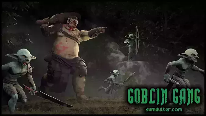 Goblin Gang  VRChat  Unity  Animation Ready Enemies Low-poly 3D model