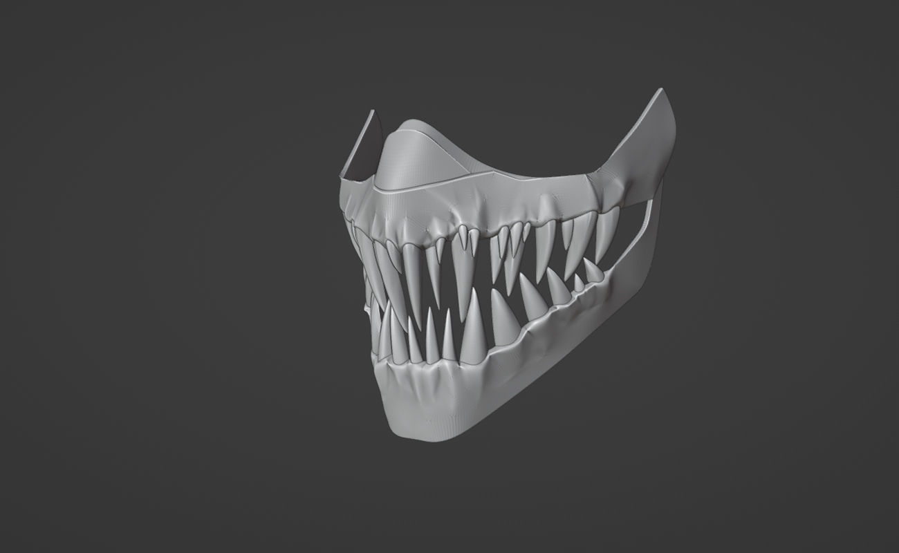 Kabal mask from Mortal Kombat 11 - Dark Dome 3D print model_9