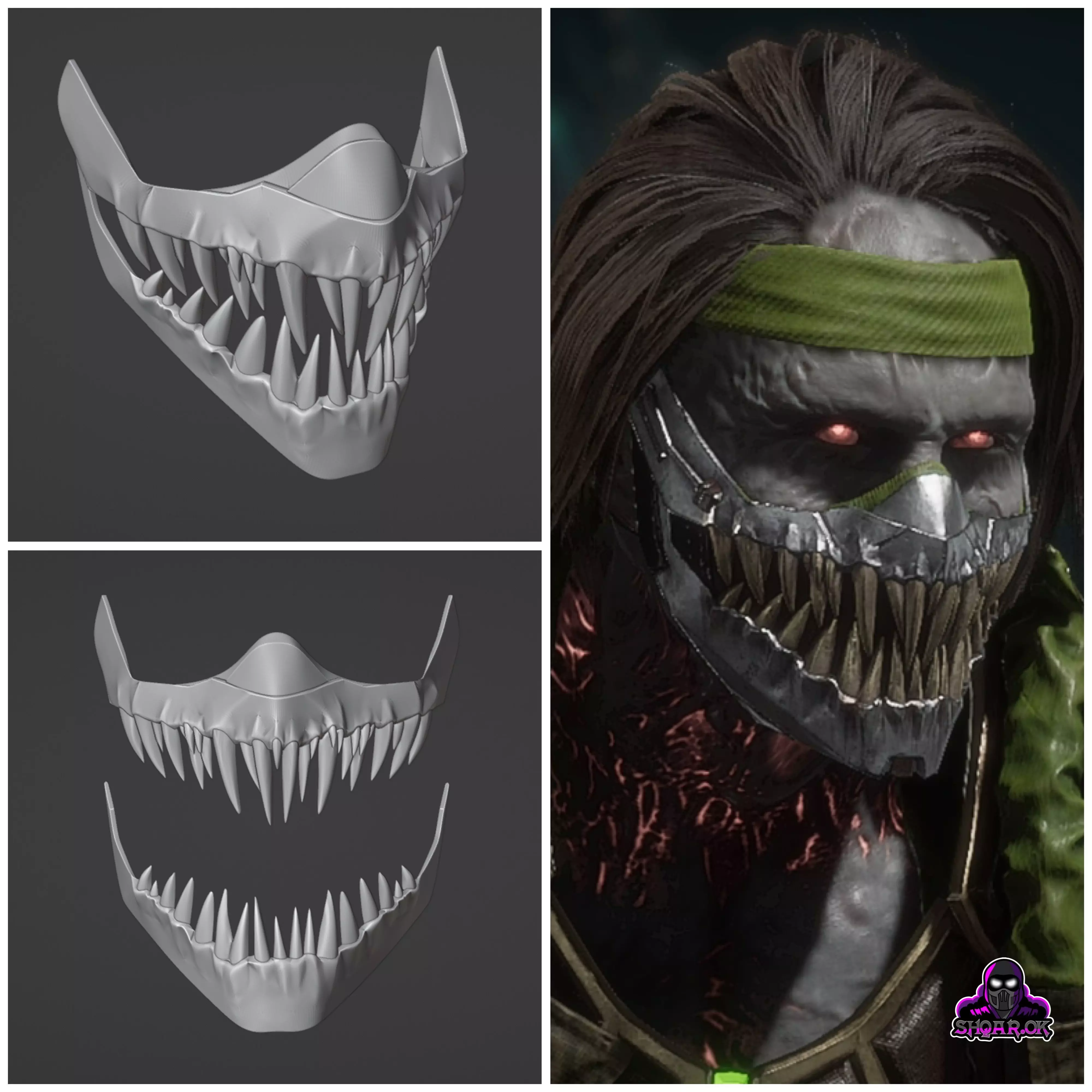 Kabal mask from Mortal Kombat 11 - Dark Dome 3D print model_0
