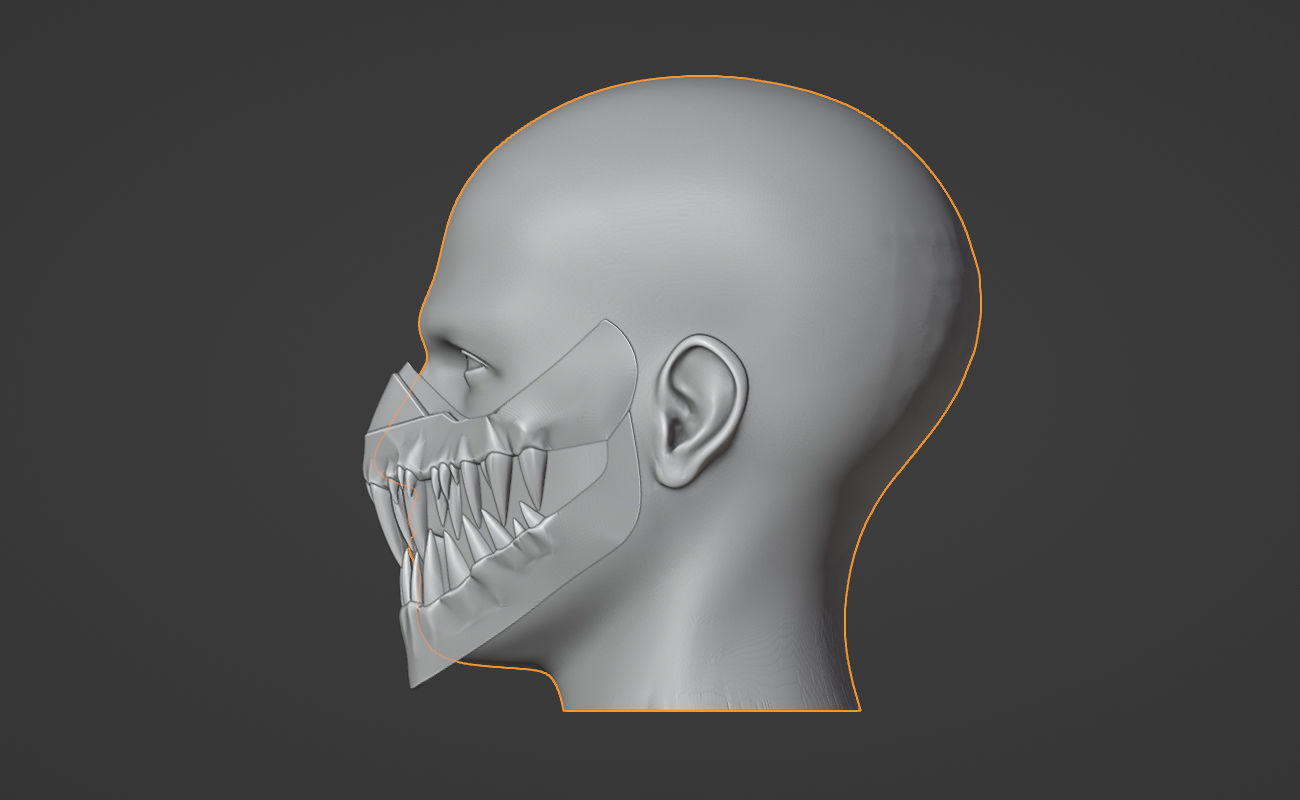 Kabal mask from Mortal Kombat 11 - Dark Dome 3D print model_5