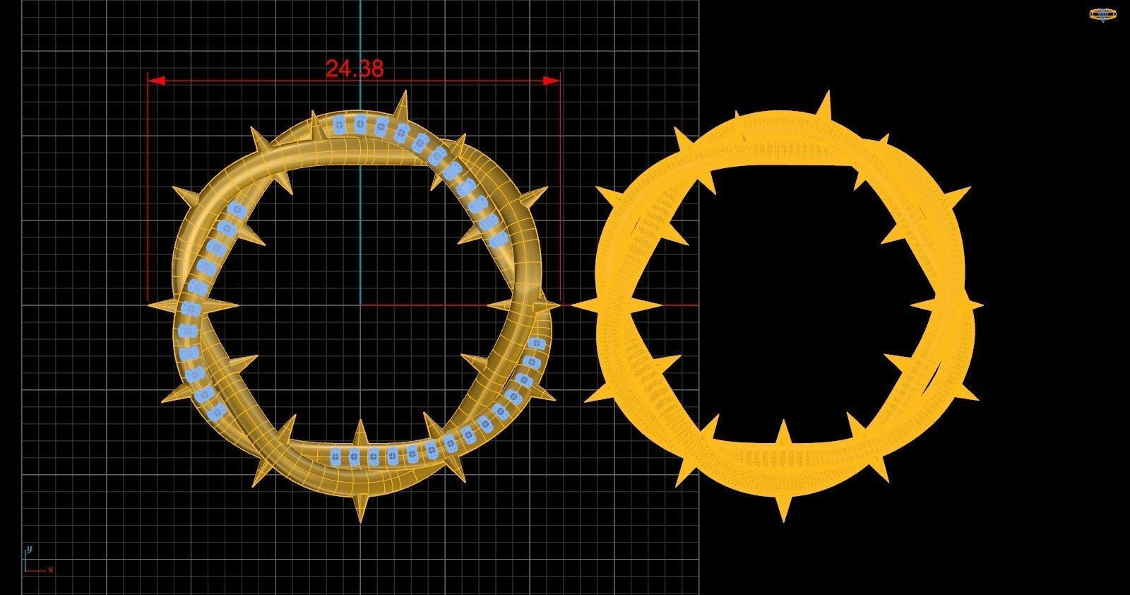 Crown of Thrones Pendant 3D print model_4