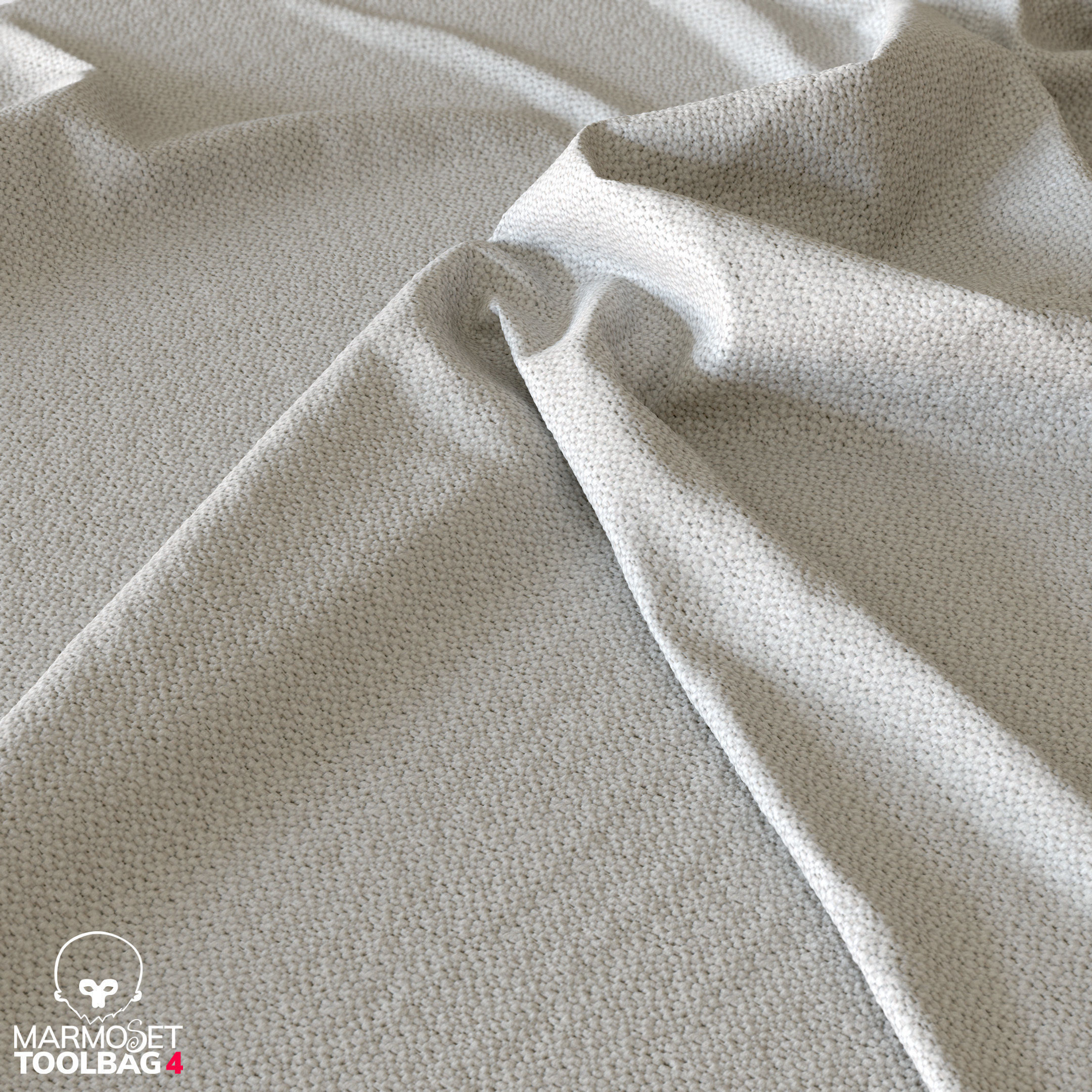 Fabric Imperia 02 White 4k PBR Texture_4
