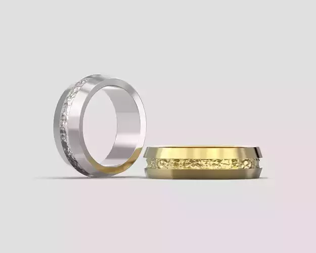 R 034 Textured wedding bands