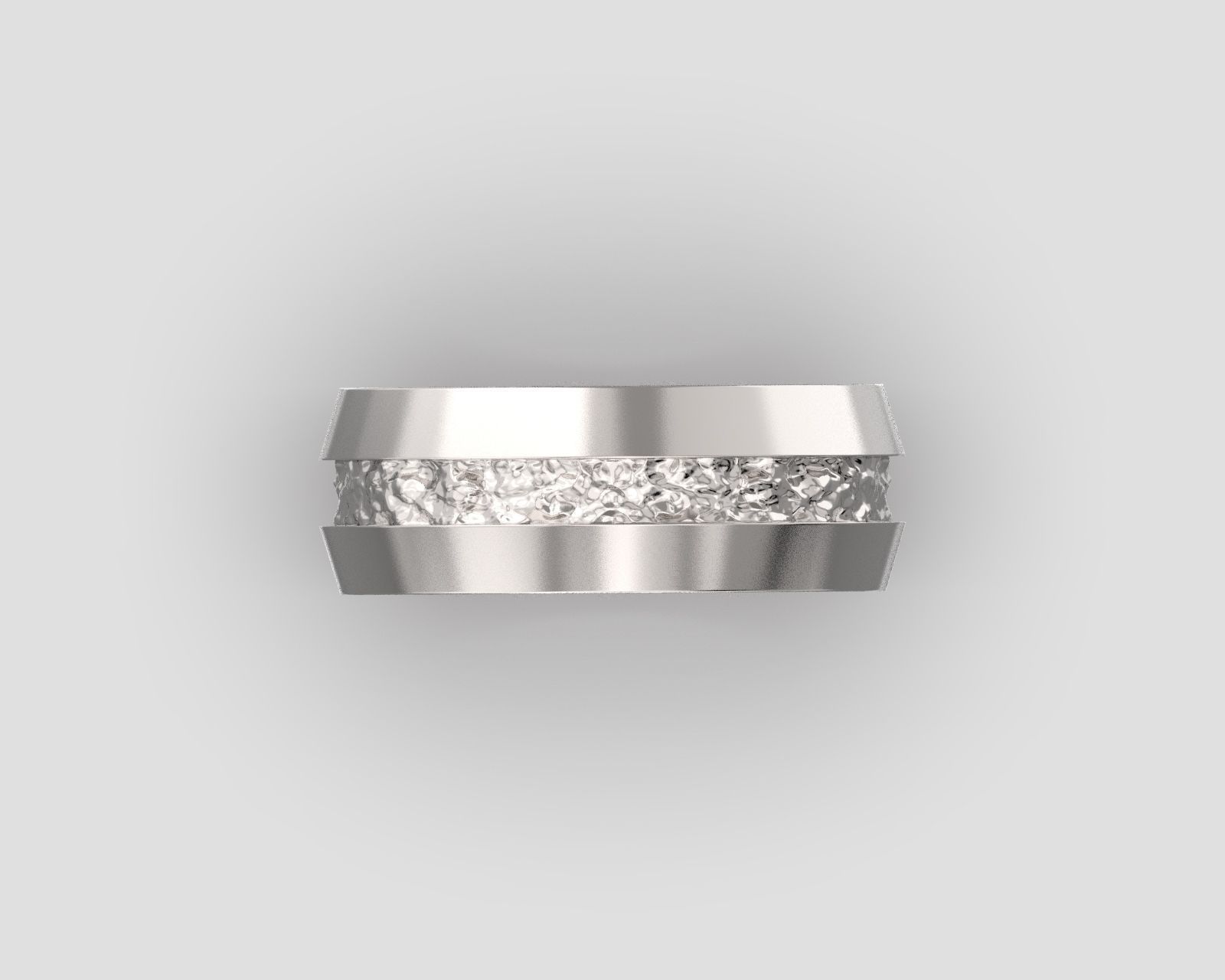 R 034 Textured wedding bands 3D print model_8